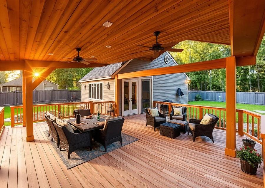Cedar deck build